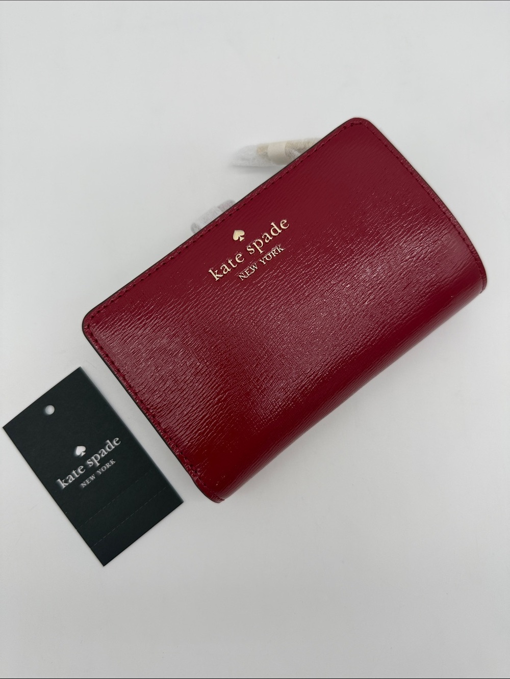 Kate Spade Madison Medium Bifold Wallet Red Jam
